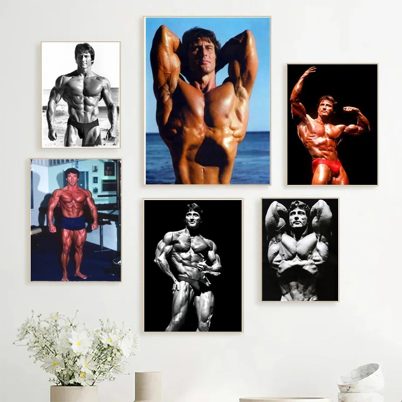 Sports Equipment Poster - Canvas Painting Vintage Frank Zane Bodybuilders