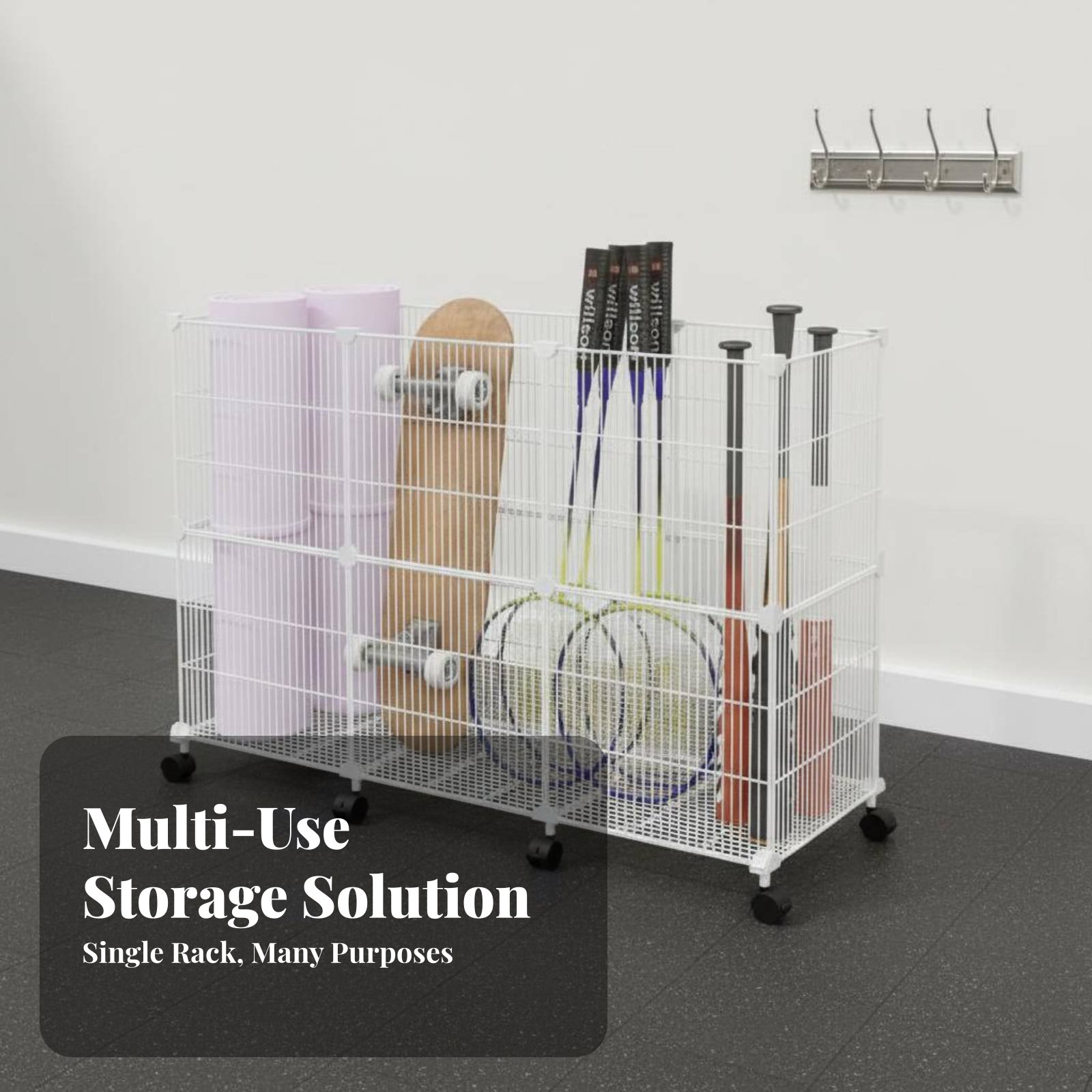 Sports Equipment Storage Rack - Sports Equipment Storage Cart Sturdy Duty