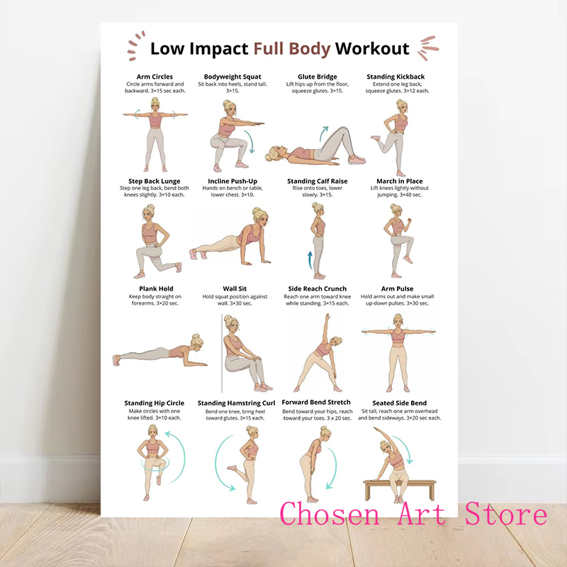 Fitness Exercise Schedule Post - Sports Equipment Poster ulasan dan harga