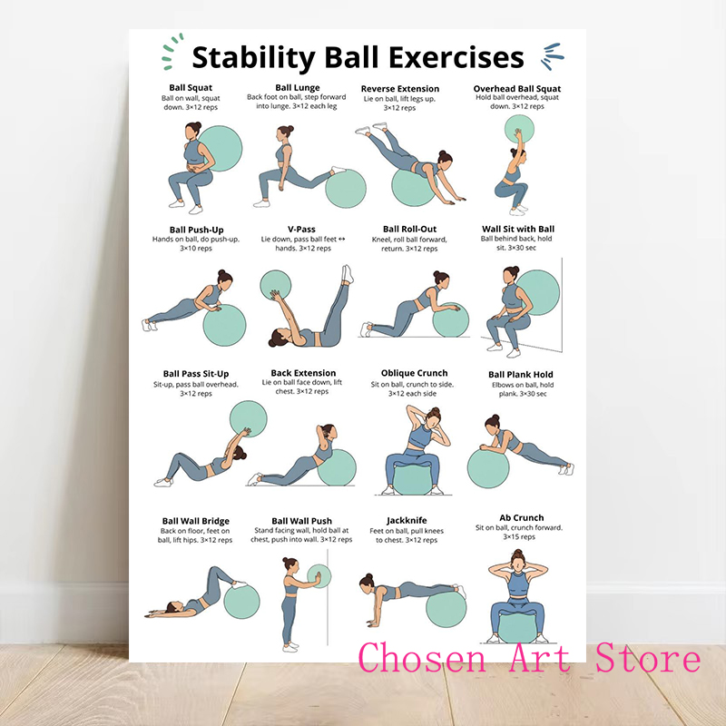 Fitness Exercise Schedule Post - Sports Equipment Poster ulasan dan harga