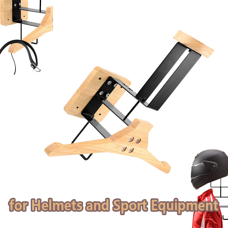 Wood Motorcycle Helmet Holder  - Sports Equipment Storage Rack ulasan dan harga