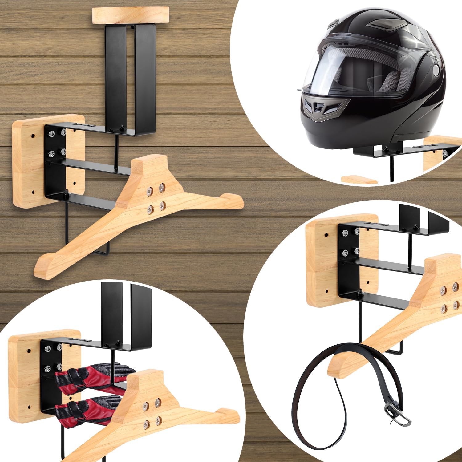 Wood Motorcycle Helmet Holder  - Sports Equipment Storage Rack ulasan dan harga
