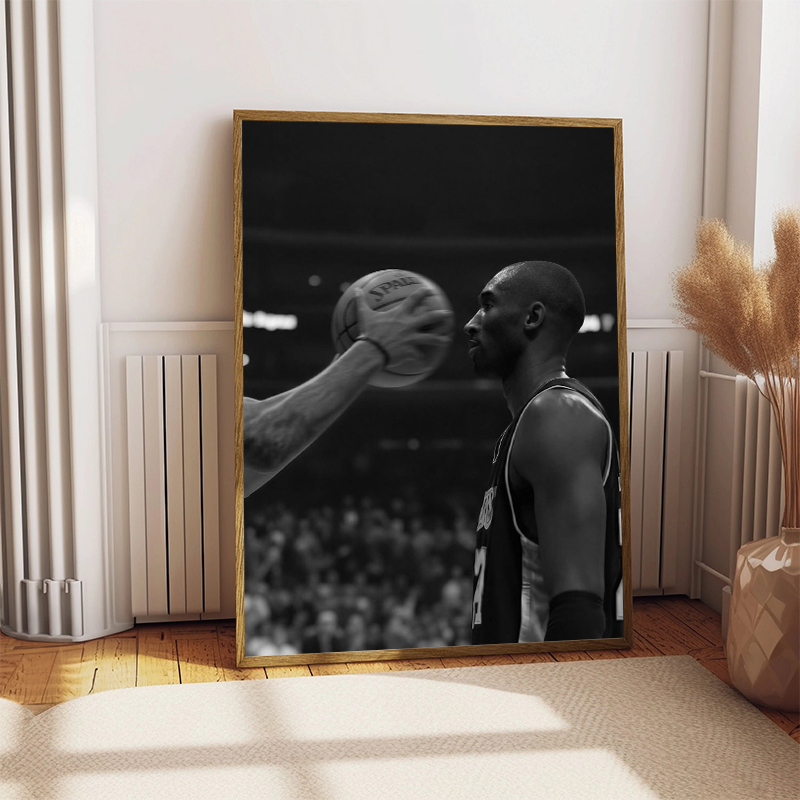 Black and White Basketball Sta - Sports Equipment Poster ulasan dan harga