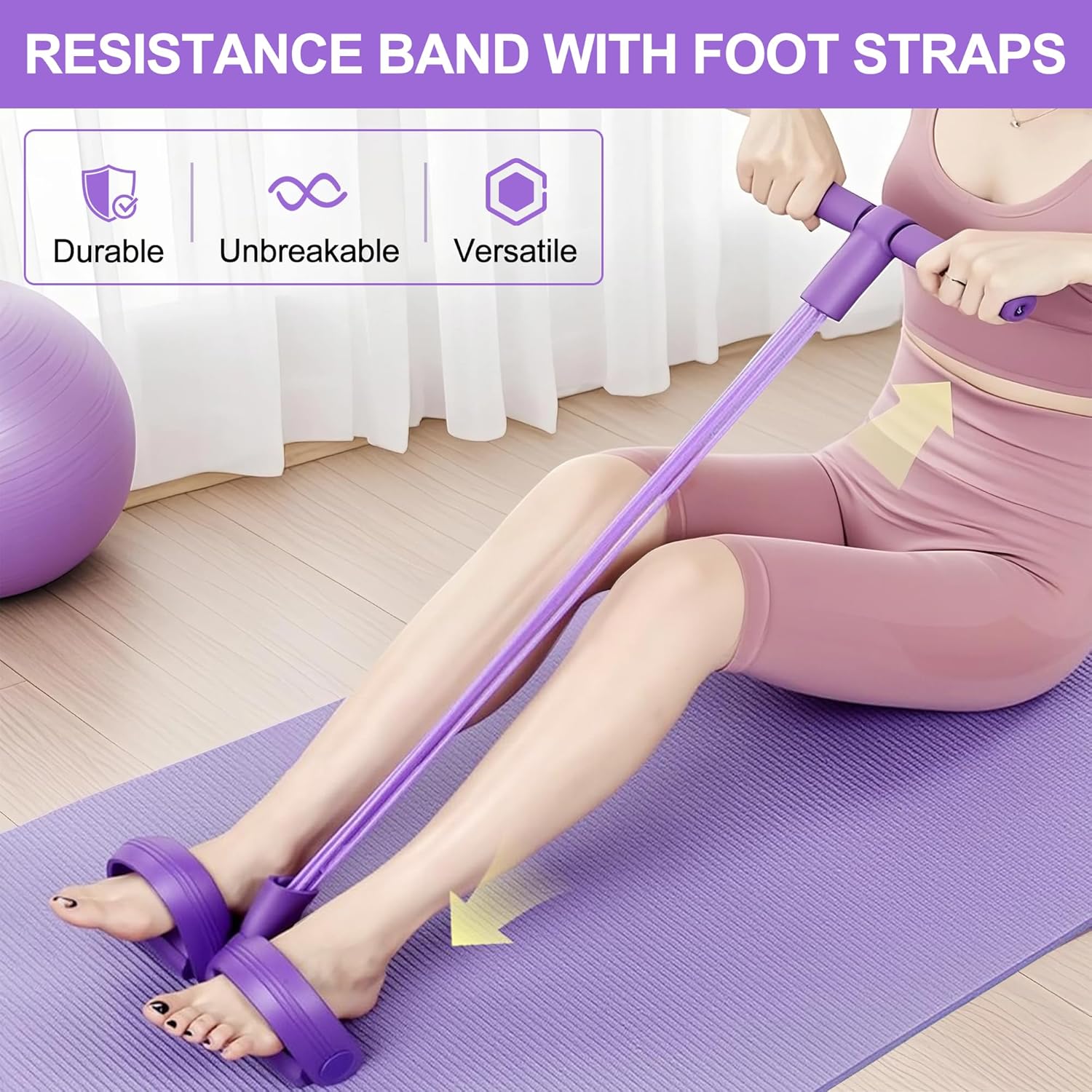 4-Tube Pedal Resistance Band M - Sports Equipment Meaning ulasan dan harga