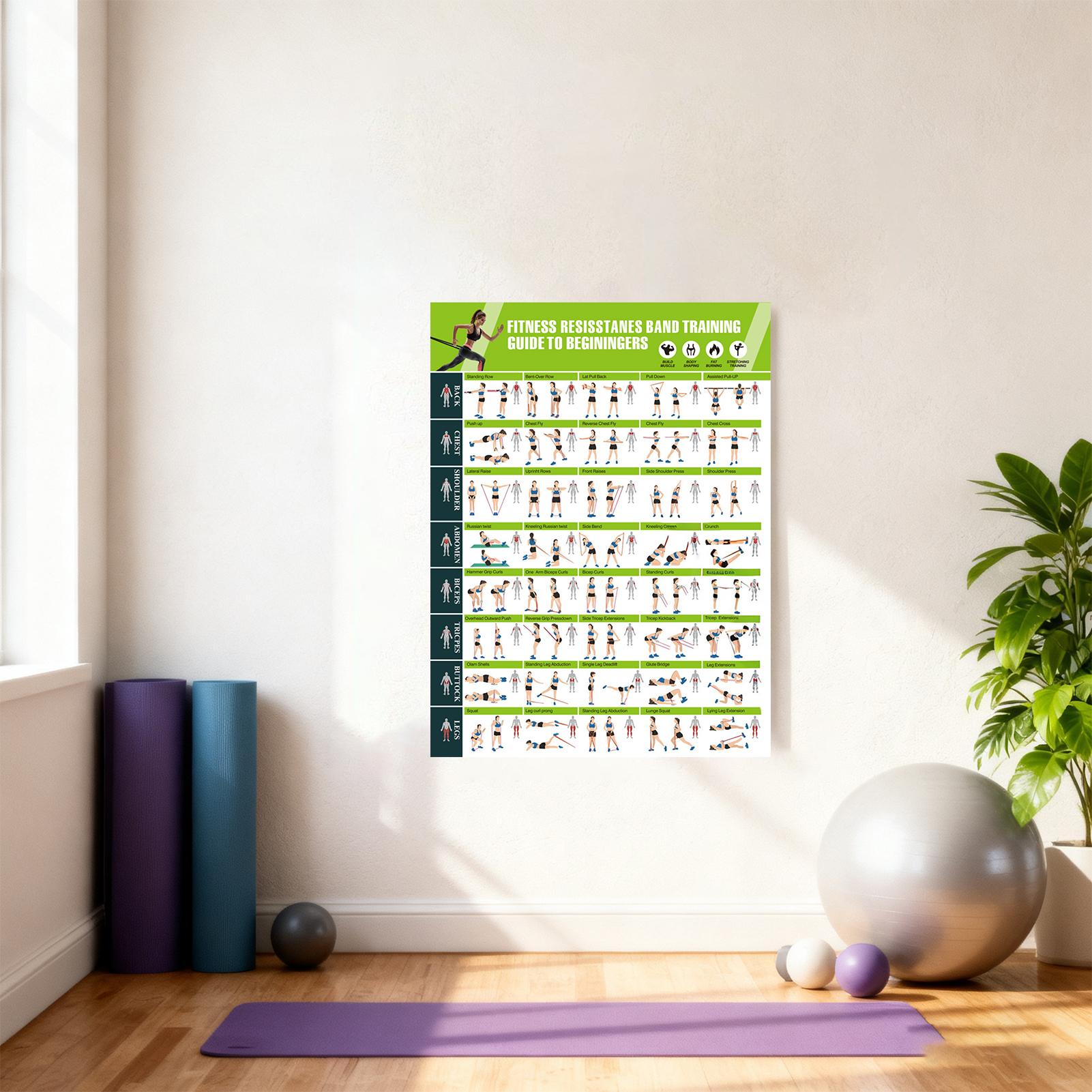 Workout Posters with Resistanc - Sports Equipment Poster ulasan dan harga