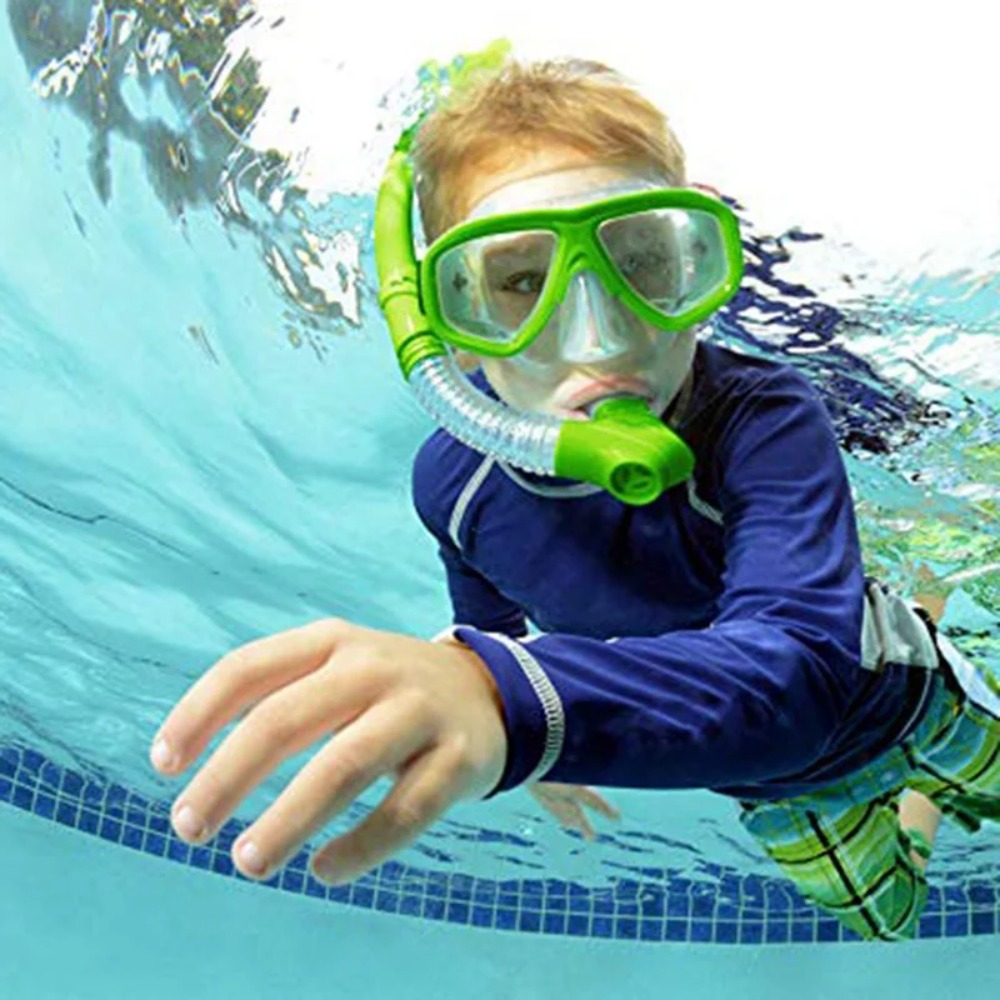 Kids Snorkel Set Scuba Snorkel - Swimming Goggles Anti Fog ulasan dan harga