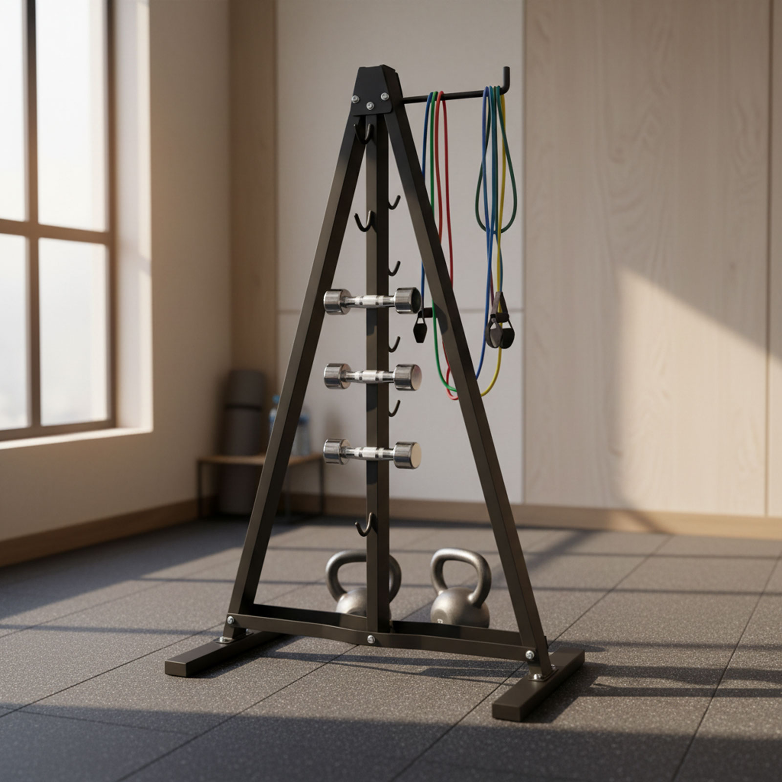 Lat Pull Down Bar Organizer wi - Sports Equipment Storage Rack ulasan dan harga
