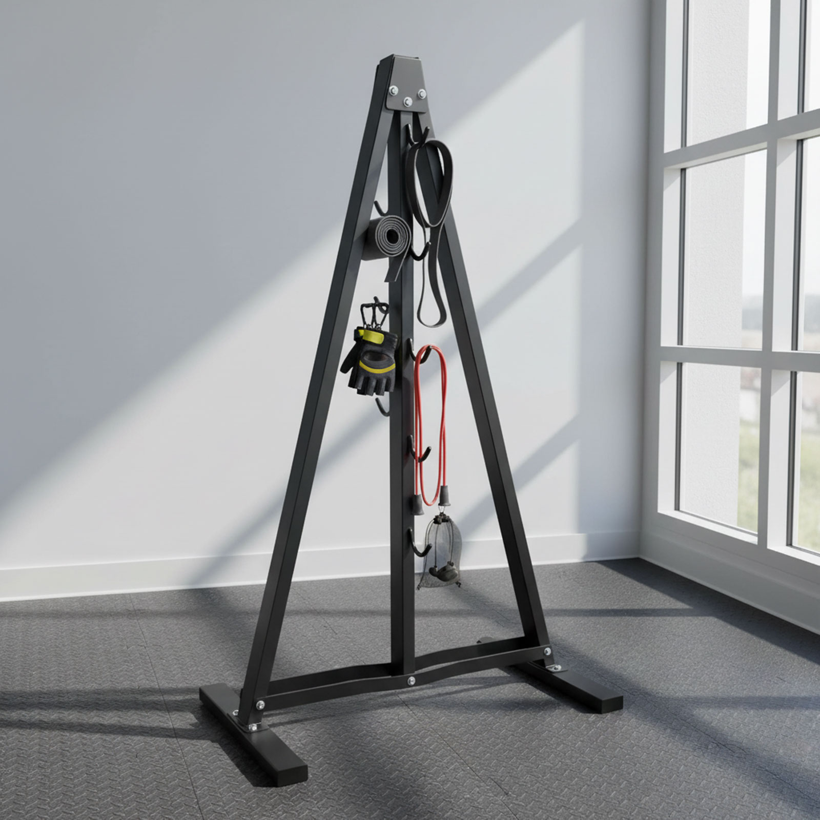 Lat Pull Down Bar Organizer wi - Sports Equipment Storage Rack ulasan dan harga