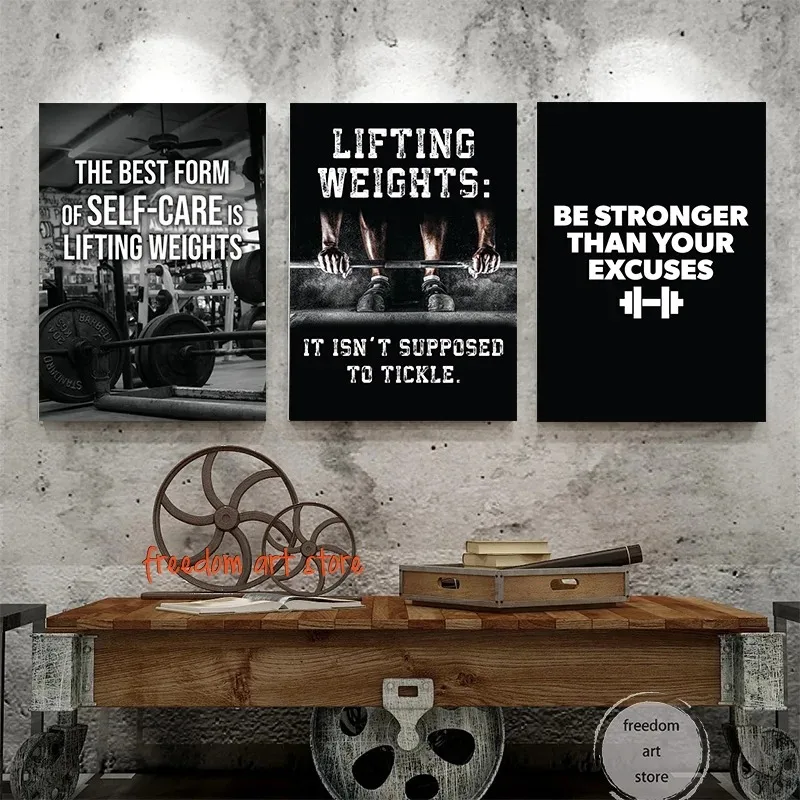 Gym Motivation Muscle Man Body - Sports Equipment Poster ulasan dan harga