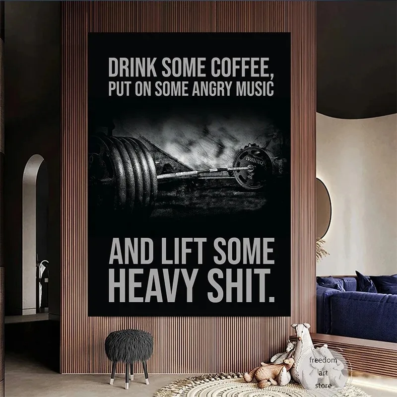 Gym Motivation Muscle Man Body - Sports Equipment Poster ulasan dan harga