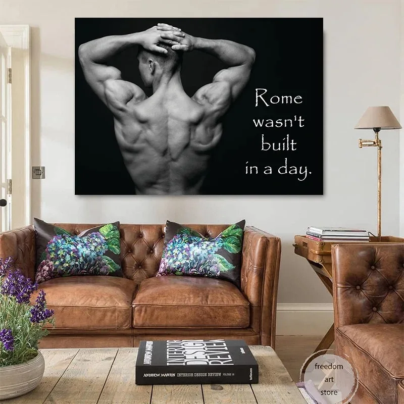 Gym Motivation Muscle Man Body - Sports Equipment Poster ulasan dan harga