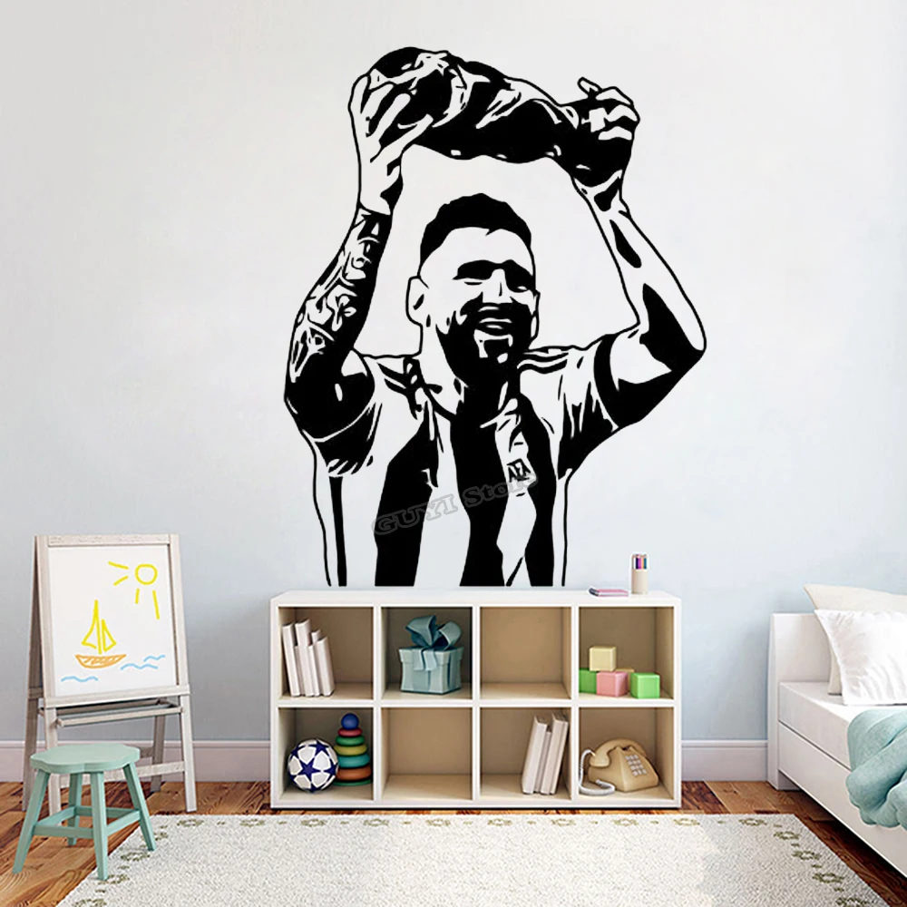 Messi Wall Sticker Vinyl Decal - Sports Equipment Poster ulasan dan harga