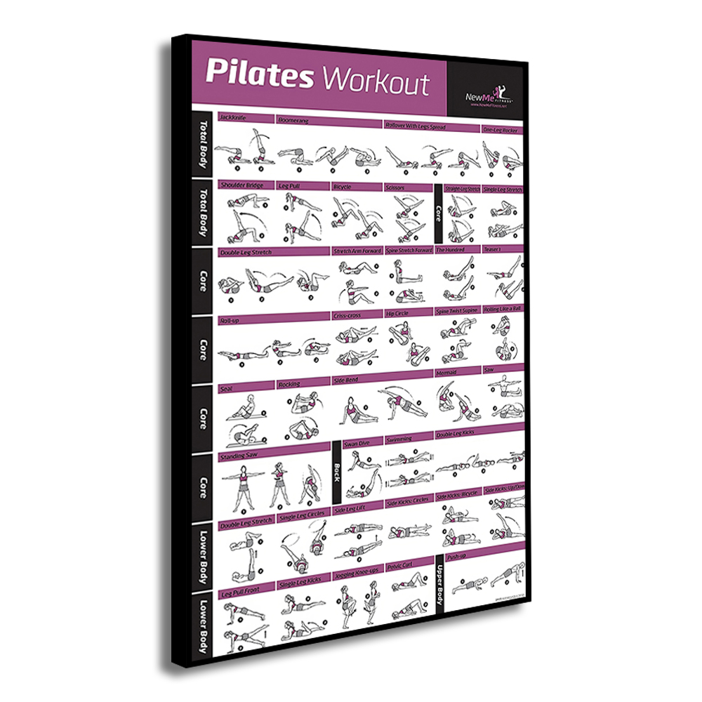 Pilates Training Chart Canvas  - Sports Equipment Poster ulasan dan harga