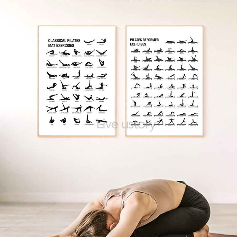 Frameless Pilates Workout Char - Sports Equipment Poster ulasan dan harga