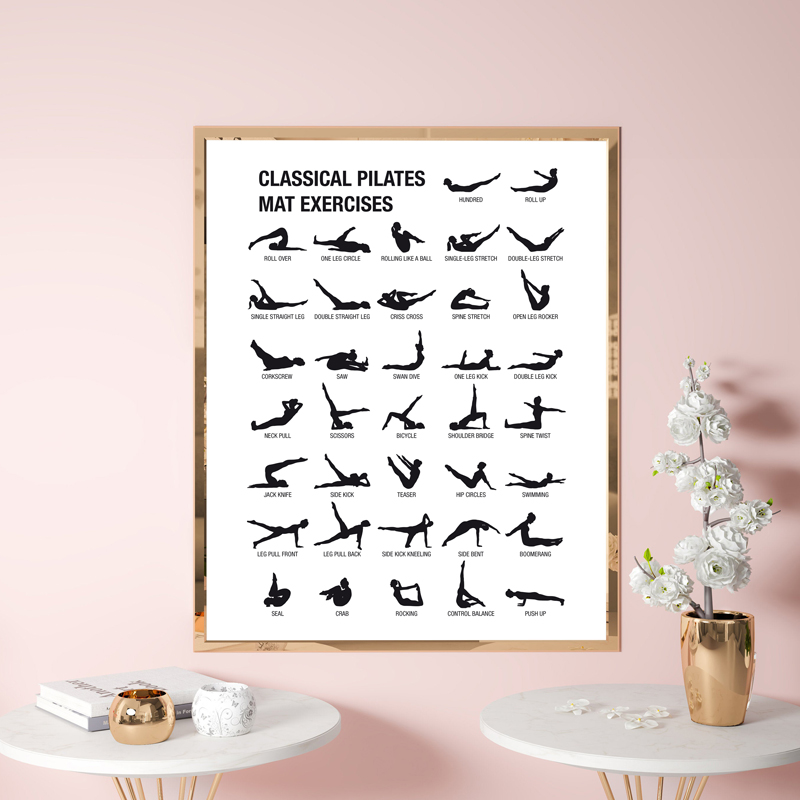 Frameless Pilates Workout Char - Sports Equipment Poster ulasan dan harga
