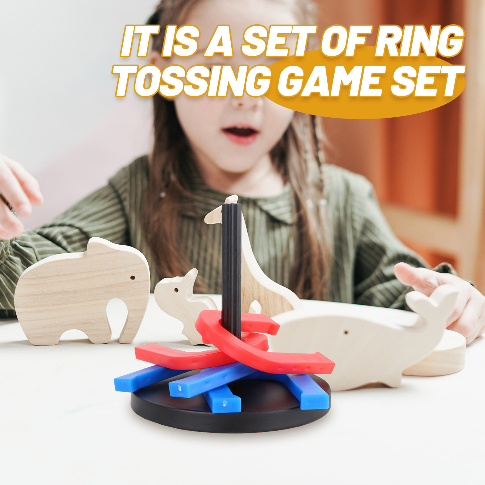 18Pcs Plastic Ring Toss Game H - Horseshoe Game Set ulasan dan harga