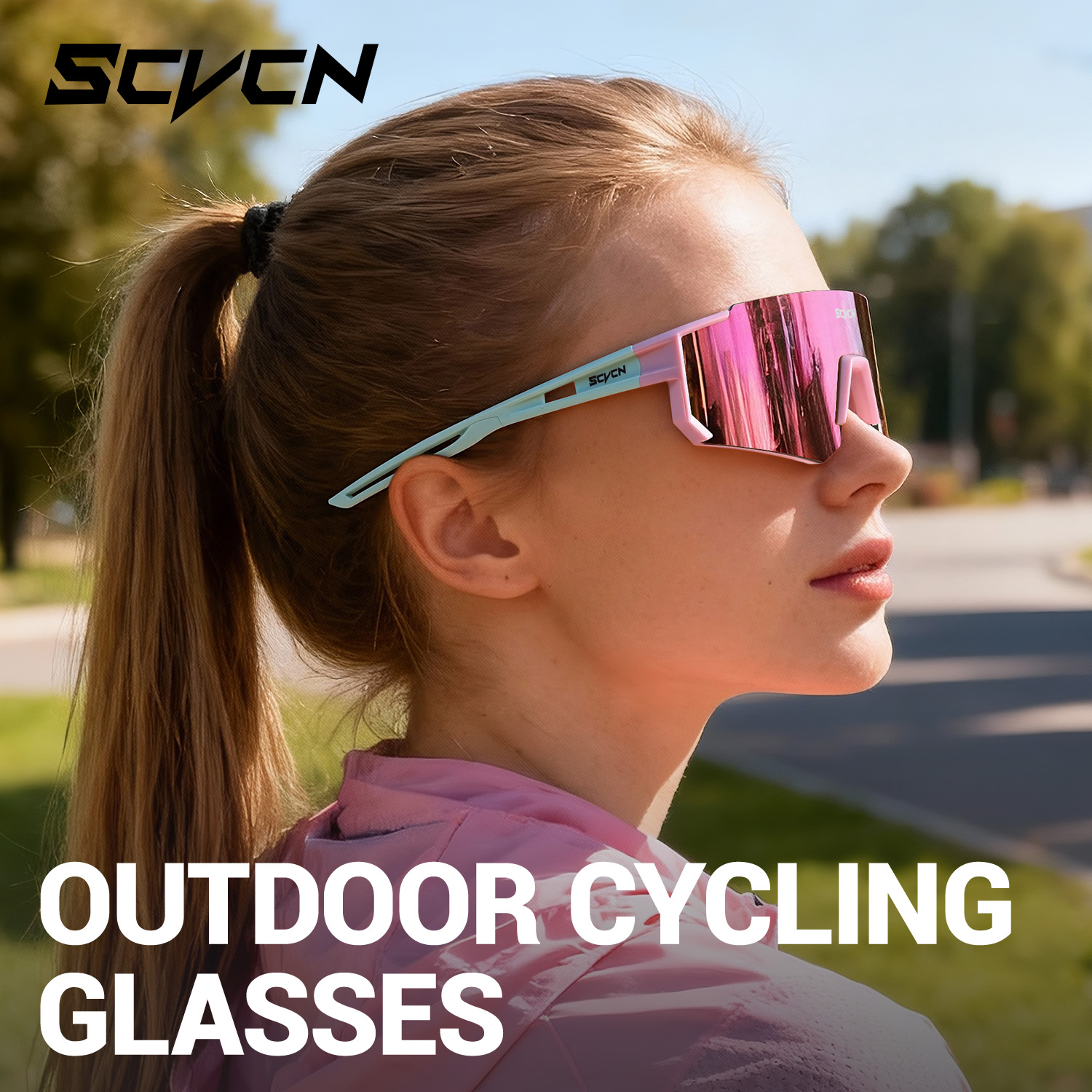SCVCN Pink Cycling Glasses Bic - Sports Equipment Photos ulasan dan harga