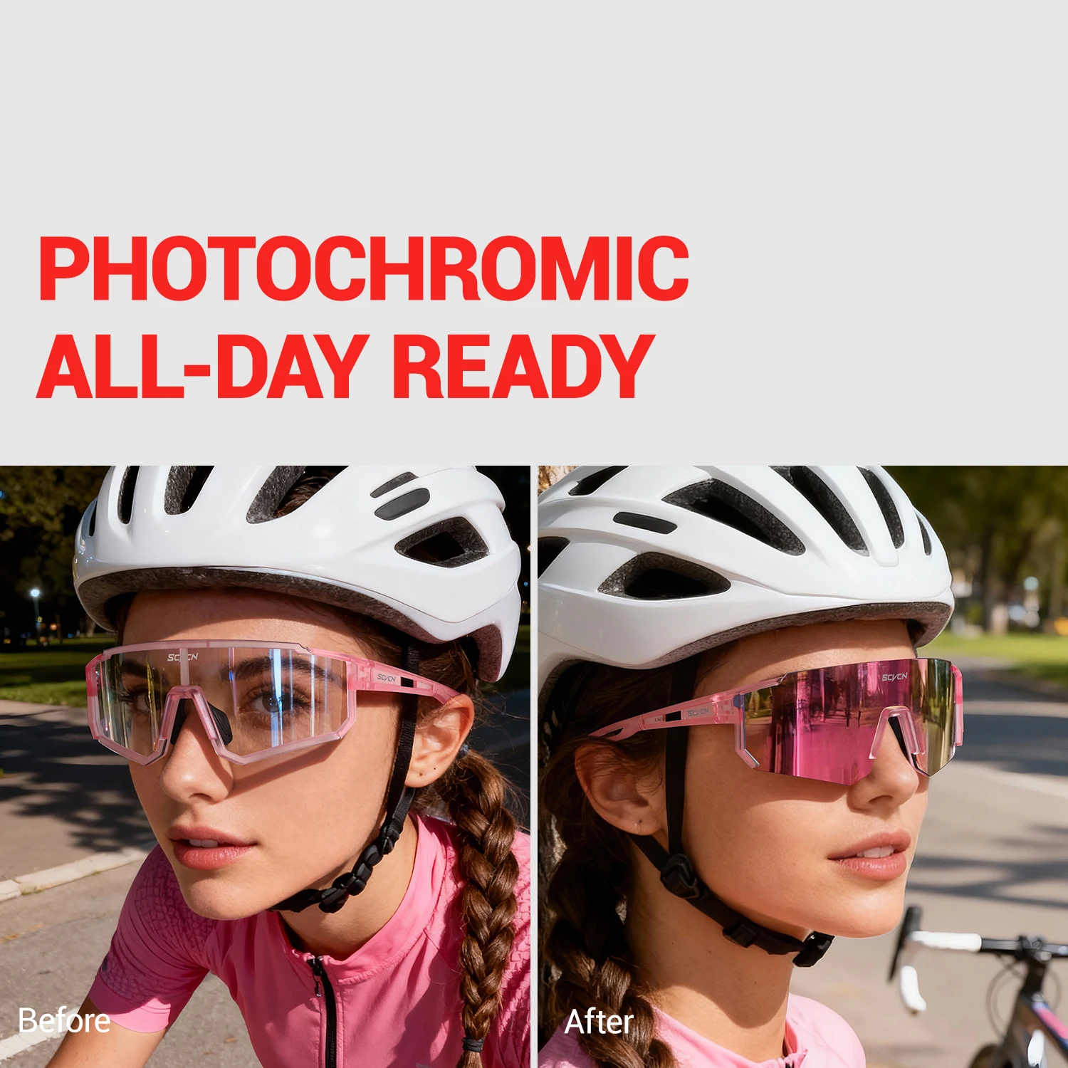 SCVCN Pink Cycling Glasses Bic - Sports Equipment Photos ulasan dan harga