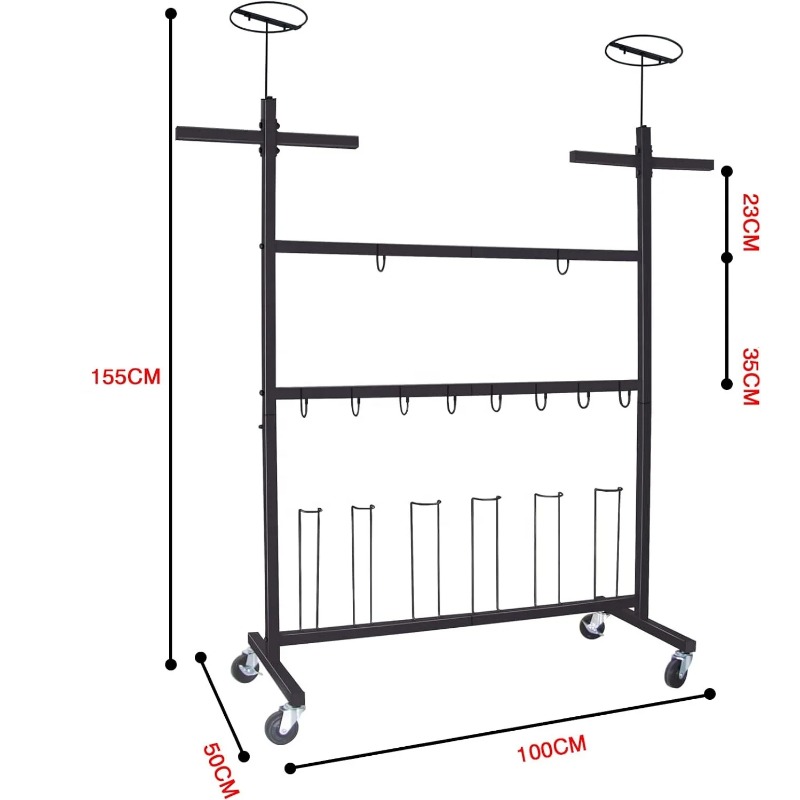 Custom Store Floor Sports Equi - Sports Equipment Storage Rack ulasan dan harga